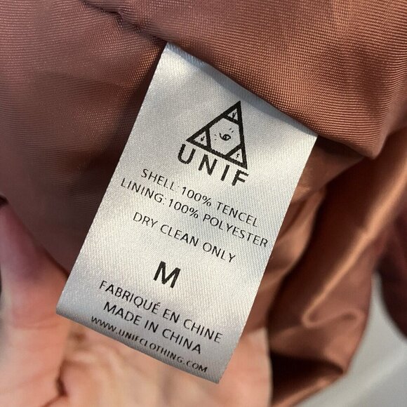 Unif x Urban Outfitters Blanket Duvet Coat Womens M Pink Zip V-neck Quilted Puff - Picture 3 of 8